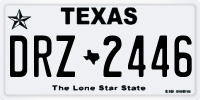 TX license plate DRZ2446