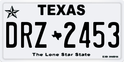TX license plate DRZ2453