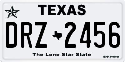 TX license plate DRZ2456