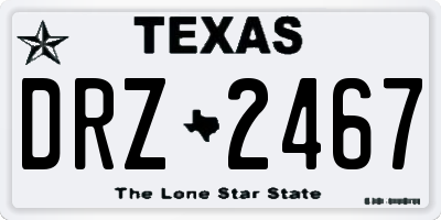TX license plate DRZ2467