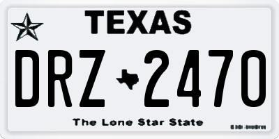TX license plate DRZ2470