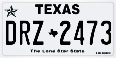 TX license plate DRZ2473