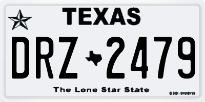TX license plate DRZ2479
