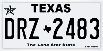 TX license plate DRZ2483