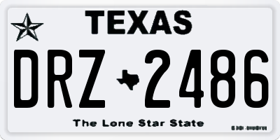 TX license plate DRZ2486