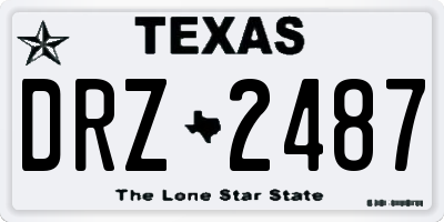 TX license plate DRZ2487
