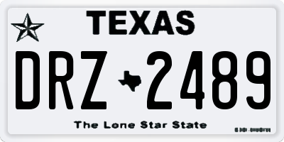 TX license plate DRZ2489
