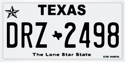 TX license plate DRZ2498
