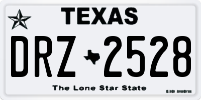 TX license plate DRZ2528