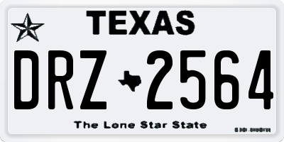 TX license plate DRZ2564