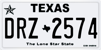 TX license plate DRZ2574