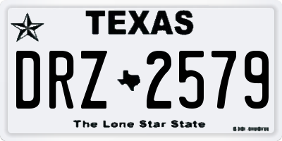 TX license plate DRZ2579