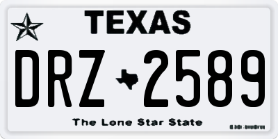 TX license plate DRZ2589