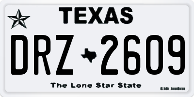 TX license plate DRZ2609
