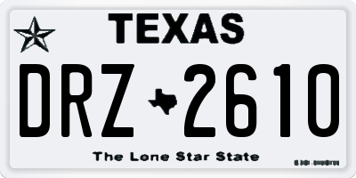 TX license plate DRZ2610