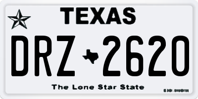 TX license plate DRZ2620