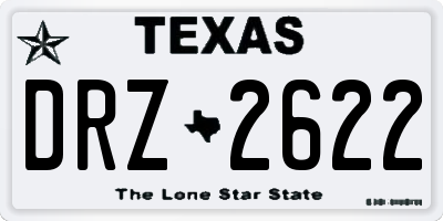 TX license plate DRZ2622