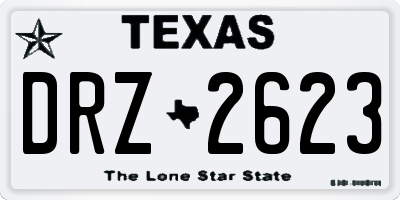 TX license plate DRZ2623