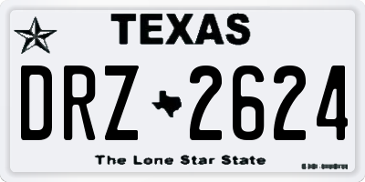 TX license plate DRZ2624