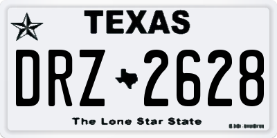 TX license plate DRZ2628