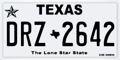 TX license plate DRZ2642