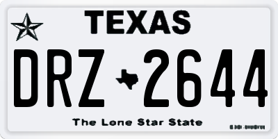 TX license plate DRZ2644