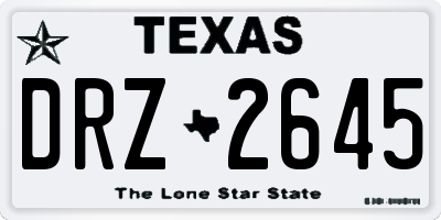 TX license plate DRZ2645