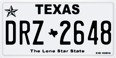 TX license plate DRZ2648