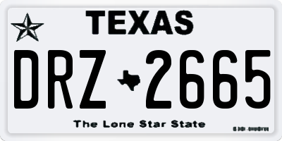 TX license plate DRZ2665