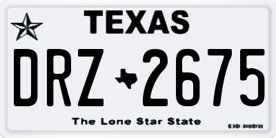 TX license plate DRZ2675