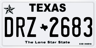 TX license plate DRZ2683