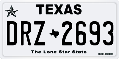 TX license plate DRZ2693