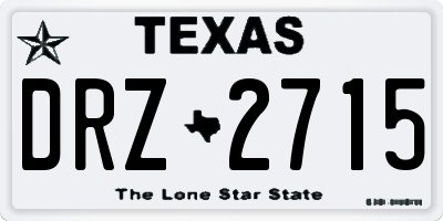 TX license plate DRZ2715