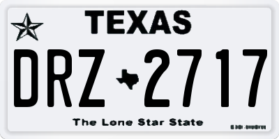 TX license plate DRZ2717