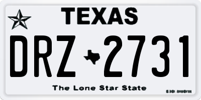 TX license plate DRZ2731