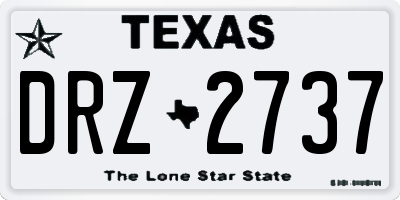 TX license plate DRZ2737