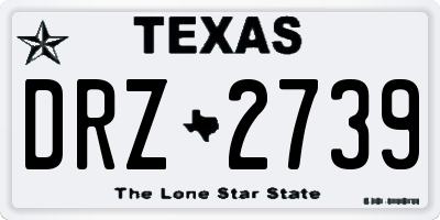 TX license plate DRZ2739