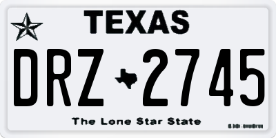 TX license plate DRZ2745