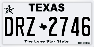 TX license plate DRZ2746