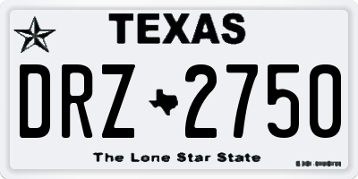 TX license plate DRZ2750