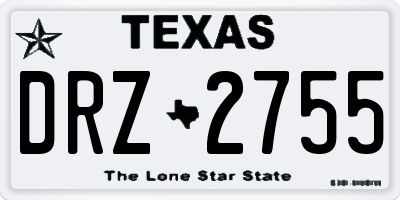 TX license plate DRZ2755