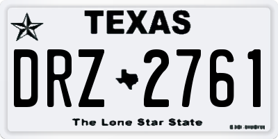 TX license plate DRZ2761