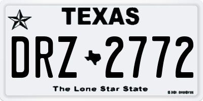 TX license plate DRZ2772