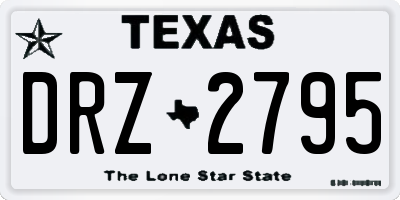 TX license plate DRZ2795