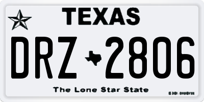 TX license plate DRZ2806