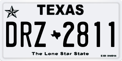 TX license plate DRZ2811