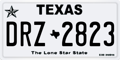 TX license plate DRZ2823