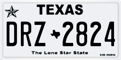 TX license plate DRZ2824