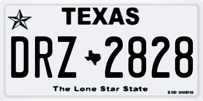 TX license plate DRZ2828