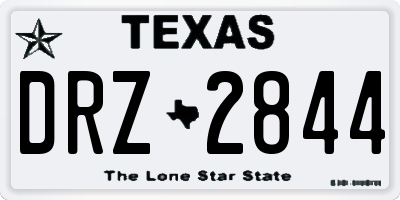TX license plate DRZ2844